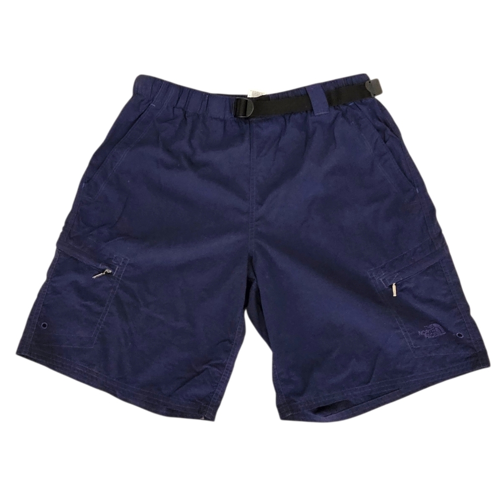 The North Face Men's Shorts Cargo Belted Medium Nylon Blue Outdoor
